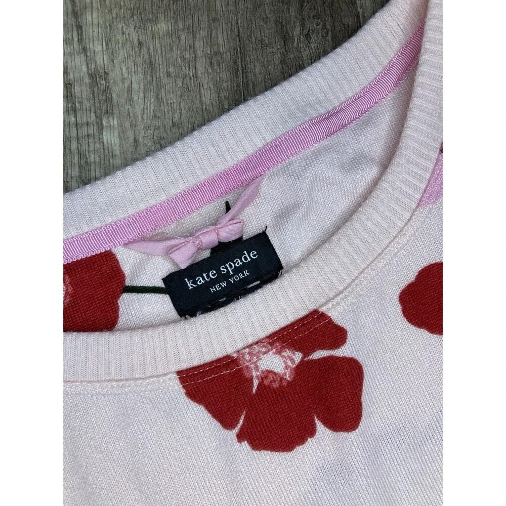 Kate Spade Pajama Pant Set Womens Size XL Pink Floral Roses Soft Cozy Luxury EUC